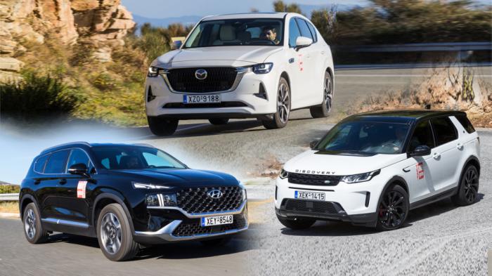 Super Συγκριτικό: Hyundai Santa Fe Vs Land Rover Discovery Sport Vs Mazda CX-60  